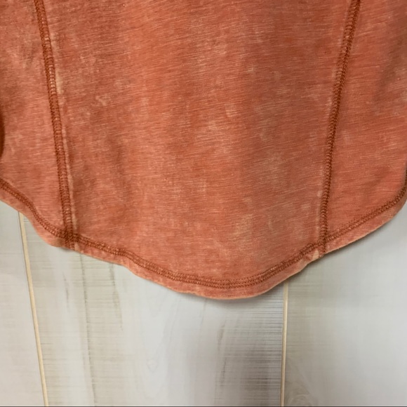 Gimmicks Washed Slub Top Linen Boho Lace XS - Picture 9 of 9